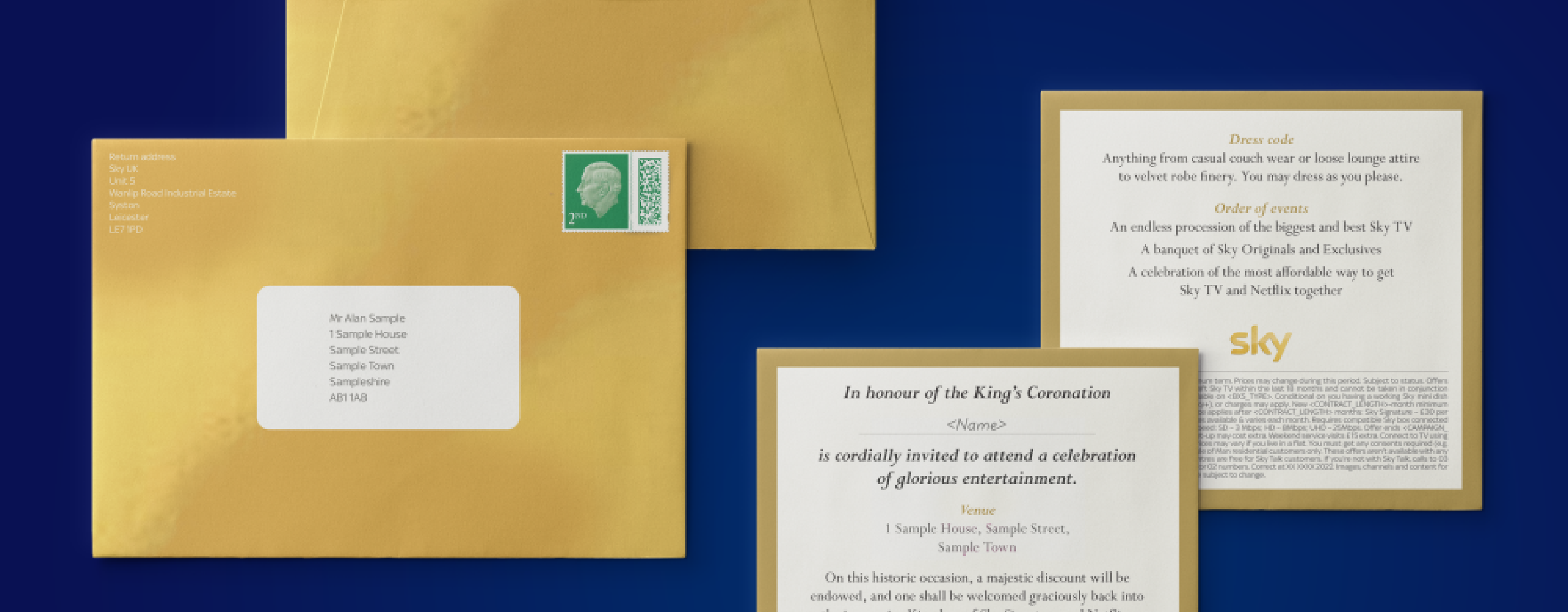 sky invitation to the kings coronation direct mail