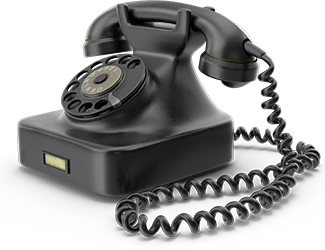 black old style vintage telephone